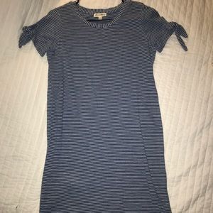 Blue & White Striped TeeShirt Dress